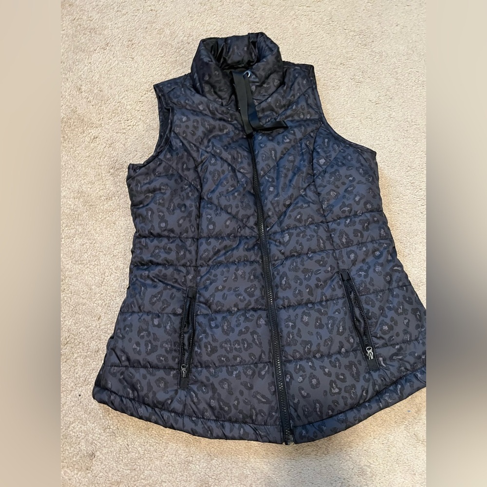 Maurices Black Quilted Vest with High Collar